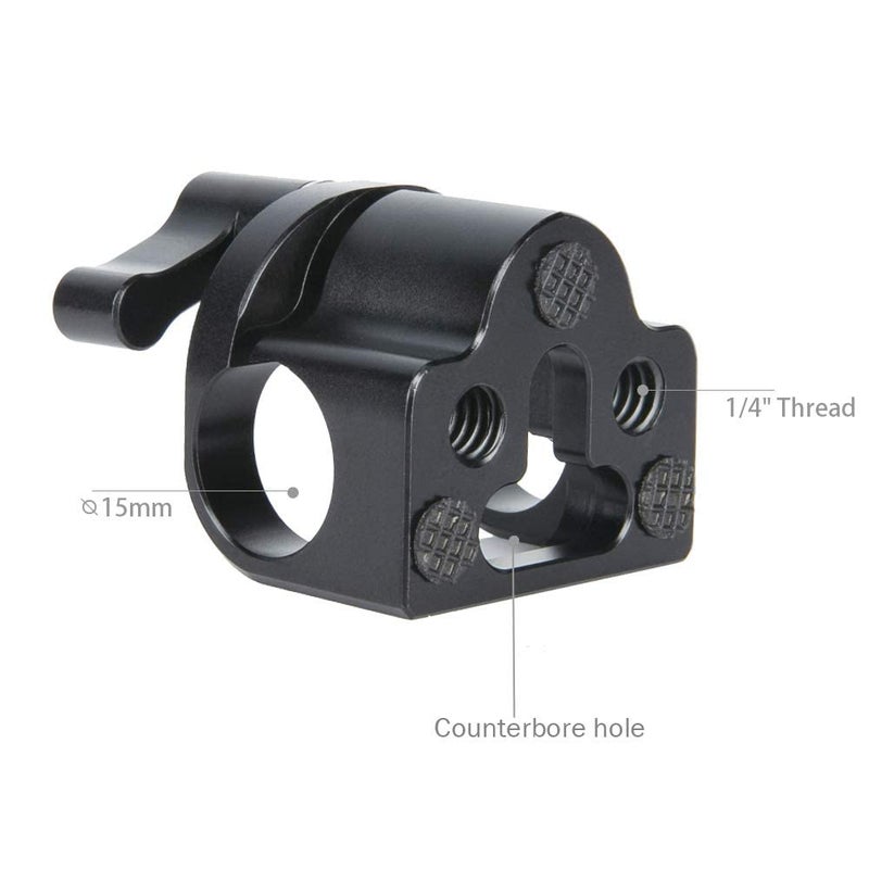 NICEYRIG 15mm Rod Clamp, Single Rod Holder for 15mm Rail Support System, EVF Mount, LED Light, Microphone - 331 - Image 4